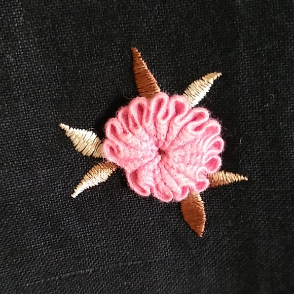 Larry Levine SPT Black Linen Embellished Capris 6 - Picture 5 of 8